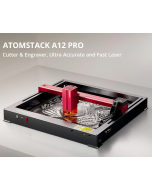 ATOMSTACK A12 PRO 12W Laser Engraver Cutter, Fixed Focus, 0.02mm Engraving Precision, 600mm/s Engraving Speed, 32-bit Motherboard, Cross Laser Positioning, App Control, Unibody Frame, 365x305mm