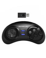 Retroflag Wireless Gamepad Classic 2.4G Controller-M Turbo Function Button Swapping Battery Rechargeable for NS Windows MD mini/mini 2 Raspberry Pi - Black