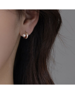 Shell double layer earrings with diamond earrings, color: EH1084
