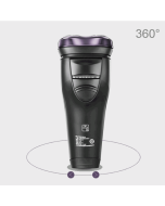 Feike Universal Voltage Three-Blade Full Body Washable Electric Shaver US Standard FS372 (Color: Black + Purple)