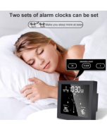 TS-WP10-W Waterproof Bathroom Wall Clock Timer Household Thermometer Hygrometer(White)