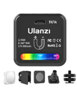 Ulanzi L2 RGB Mini COB Video Camera Light Dimmable 360° Full Color Light with Diffuser Honeycomb Photography for DSLR Camera