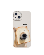 Bread dog suitable for IPhone14promax/Apple 12/13 pupil eye mobile phone case XR funny mobile phone case