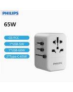 Philips conversion plug travel global multi-country universal international USB socket device British European standard - 2USB+2TypeC