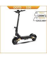 OOTD S30 Adult Electric Scooter 2*1200W Dual Motor Foldable 52V23.4Ah 10 Inch Off-Road Tires Powerful Urban Commuting Scooter