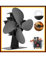 4-Blade Electric Stove Fan for Wood Stove Fireplaces