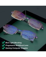 2023 Progressive Sapphire Reading Glasses with High Hardness and Anti-Blue Filter