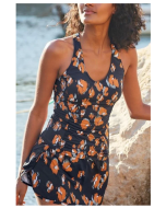 Tankini Set with Scoop Neckline for Active Wear