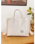 Corduroy Crossbody Bag, Women's Trendy Handbag Casual Shoulder Bag With Adjustable Strap