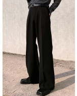 Flare Leg Pants for Men with Slant Pockets (No Belt)