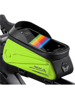 Green Hard Shell Bicycle Top Tube Bag for Cell Phone