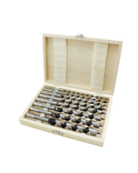 8Pcs 230mm Hexagonal Carbon Steel Auger Bit Set Wooden Case Machined Woodworking Turret Drill Punching Door Lock Reaming Drill Kit