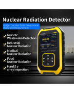FNIRSI GC-01 Geiger Counter, Nuclear Radiation Detector with LCD Display, Beta Gamma X-Ray Detect, Sound/Light/Vibrate Alarm, 5 Dosage Units, 1100mAh Rechargeable Battery