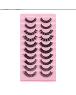 New Russian volume false eyelashes DD curvature dense European and American eye lashes ten pairs of chemical fiber natural charm eyelashes