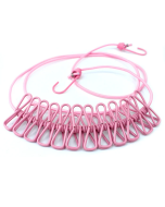 Portable Clothesline (Home, Outdoor, Camping with 12 Clips)