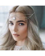 Crystal forehead jewelry eyebrow pendant headdress Europe and the United States forehead chain water drops hair ornaments head chain bohemian ethnic headdress
