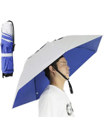 sateenvarjohattu Factory Custom Hand Free Foldable Sun Rain Hat Fishing Umbrella Hat for Adult UV Protection Umbrella Hat