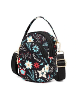 Women Print Floral Crossbody Bag Multi-pocket Phone Purse