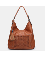 Laser Cut Bag Tassel Rivet Tote Bag