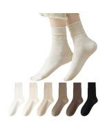 A027 Solid CREW Comfortable Regular Women socks
