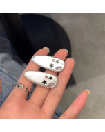 The star sweet love heart metal hairpin female forehead broken hair duckbill clip hair accessories