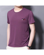 Summer ice silk quick dry clothes men's T-shirt short-sleeved round neck casual thin breathable men's T running tops