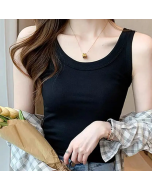 Boom Modal cotton halter vest for women with a summer threaded undertop wearing sleeveless - a hair replacement