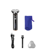 Two Speed Triple Floating Blades Beard Cutting Tools Kemei km-5080 Turbo Wate Metal Housing Men Shaver Led Display Razor For Man