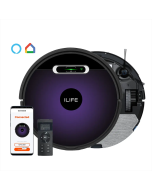 ILIFE V3s Max Robot Vacuum Cleaner, 2000Pa Suction, Gyro Path Planning, 1L Dust Bag, 600ml Dustbin, Max 90mins Runtime, 2400mAh Battery, App/Voice Control