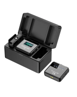 DX06 one tow two wireless lavalier microphone intelligent charging warehouse live K song 2.4G digital display accompaniment noise reduction microphone