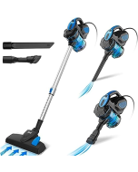 INSE Stielstaubsauger mit Kabel 18KPA stark Saugkraft, Handstaubsauger Staubsauger beutellos 600W, 3-in-1 Staubsauger mit Kabel und HEPA-Filter für Langehaare Tierhaare auf Harte Böden Teppich Auto