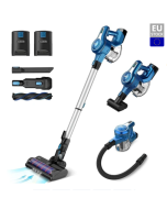 INSE S6P Cordless Handheld Vacuum Cleaner 23KPa Suction 250W Brushless Motor 2500mAh Detachable Batteries for Wood Floor, Carpet, Stair, Curtain, Car, Furniture - Blue