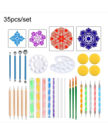 35 pieces/set Stipple Mandala Ceramic Decoration DIY Spiral Rod Tool Set