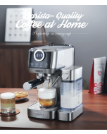 HiBREW 3 in 1 Semi Automatic Espresso Cappuccino Latte Coffee Machine Automatic Milk Froth Ground Coffee Stainless Steels H13A