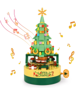 Christmas tree building blocks music box