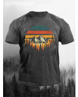 Mountain Print Short Sleeve Nature T-Shirt