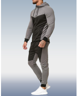 Men's Grey Leisure Sports Two-Piece Set