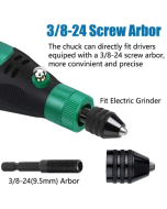 1PCS 0.3-3.6mm Drill Chuck Keyless Screwdriver Impact Driver Adaptor Electric Motor Clamp Mini Chuck Fixture Hex Shank Drill Bit Adapter