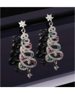 1 Pair of Christmas Ear Studs Adorable Christmas Tree Shape Earrings Ear Jewelry