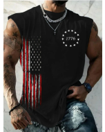 Men's Casual Printed Tank Top Top