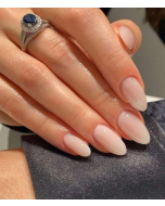 24pcs Long Almond Solid Fake Nail & 1sheet Tape & 1pc Nail File