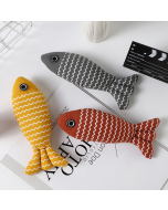 Sisal pet toys self hi small fish catnip cat and dog toys bite-resistant teething doll supplies