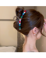 Love color diamond hair clips female back of the head hair grip large temperament hair card hair volume shark clip half tie hair clip headdresses