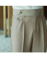 Casual High-waisted Parisian Buckled Vintage Dress Pants