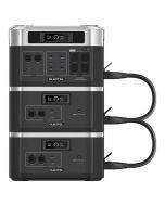 (Free Gift MC4 Cable for Micro-inverter) OUKITEL BP2000 Portable Power Station + 2 x OUKITEL B2000 Battery Pack, 2048Wh/640000mAh LiFePO4 Battery Solar Generator, 2200W AC Output, 2000W UPS, 1800W AC Charging, Expand Up to 7 Battery Packs, 15 Outputs