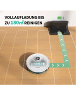 Tesvor Robot Vacuum Cleaner, S7Pro Vacuum Cleaner Robot 6000PA Robot Vacuum Cleaner with Wiping Function + Laser Navigation 5200 mAh + 180 Minutes Running Time with 350 ml Electronic Water Tank