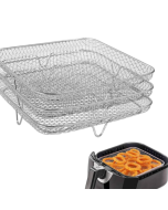 Air Fryer AccessoriesThree Tier Steam RackStainless Steel Stackable Dehydration RackDry Fruit Shelf