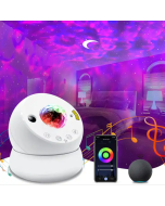 Touch APP smart voice control galaxy kids space moving water wave moon star nebula lamp,light led laser projector
