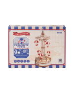 Robotime ROKR Parachute Tower DIY Music Box Moveable Magic Amusement Park For Kids Birthday Xmas Gifts 3D Wooden Puzzle