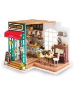 Robotime DIY House with Furniture Study Room Simons Coffee